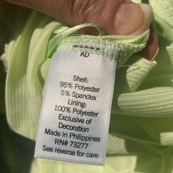 Relisted LC Lauren Conrad ruffle sleeve tank green yellow size XL - Picture 17 of 17